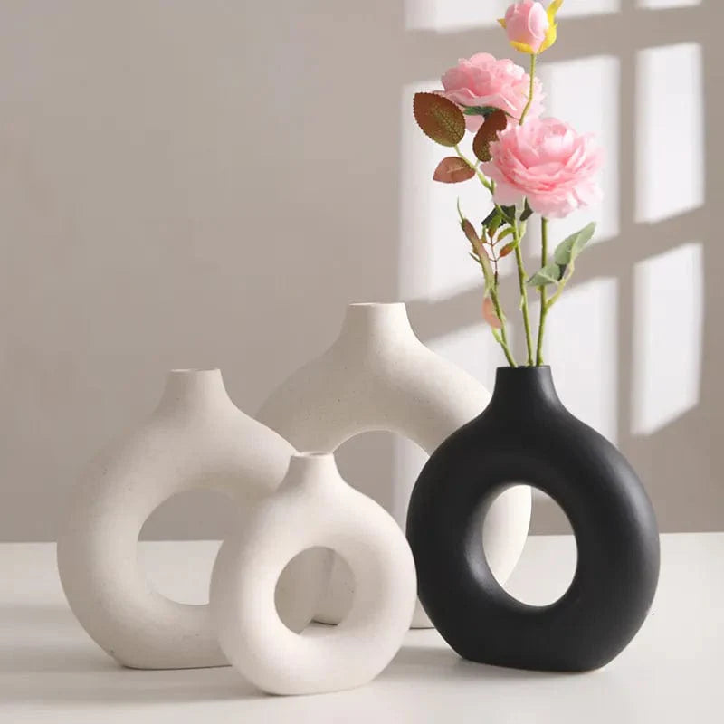 Hålig Minimalistisk Keramik Vase | Veska