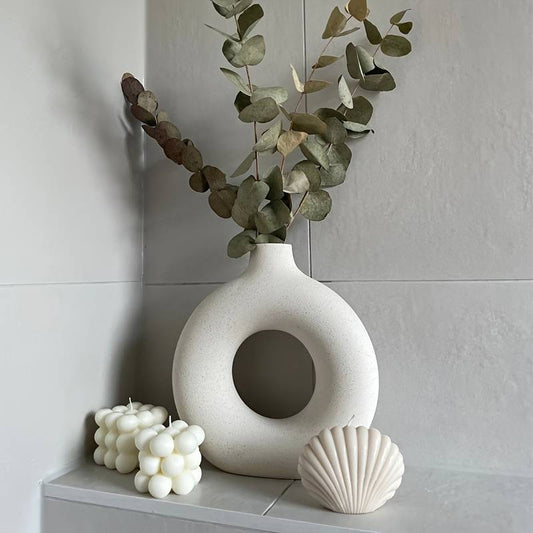 Hålig Minimalistisk Keramik Vase | Veska