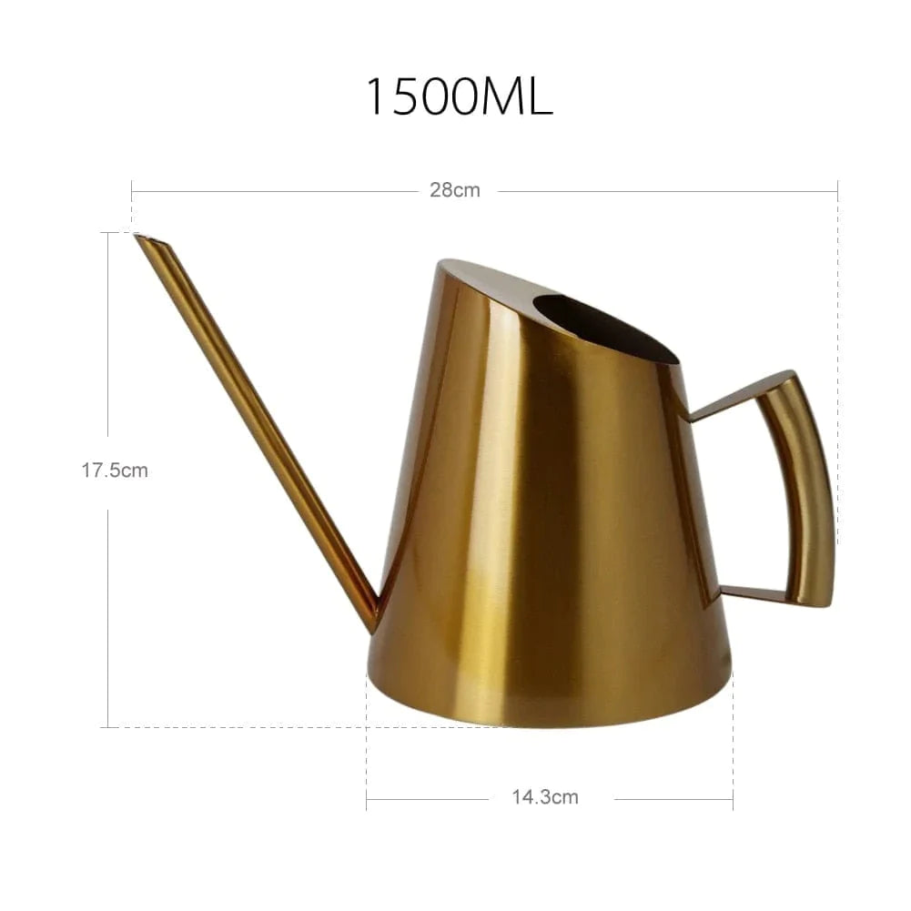 Hållbar Vattenkanna | Veska Guld 1500 ml - 28 cm x 17,5 cm x 14,3 cm