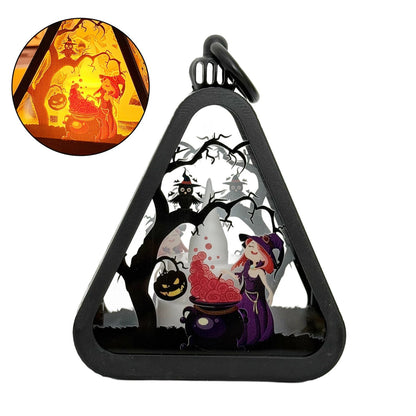 Halloween Dekor Triangel Bords Lampa | Veska Häxa