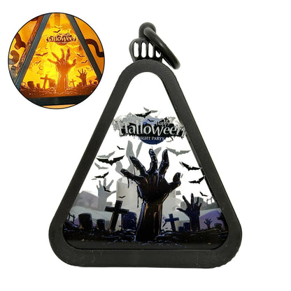 Halloween Dekor Triangel Bords Lampa | Veska Skrämmande Hand