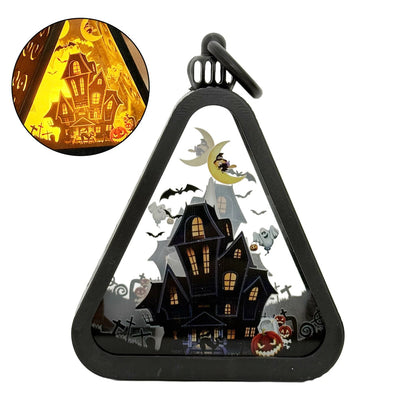 Halloween Dekor Triangel Bords Lampa | Veska Spökhus