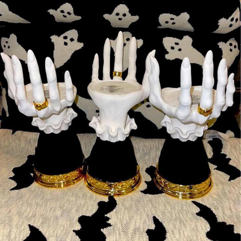 Halloween Harpiks Häxhänder Ljushållare | Veska