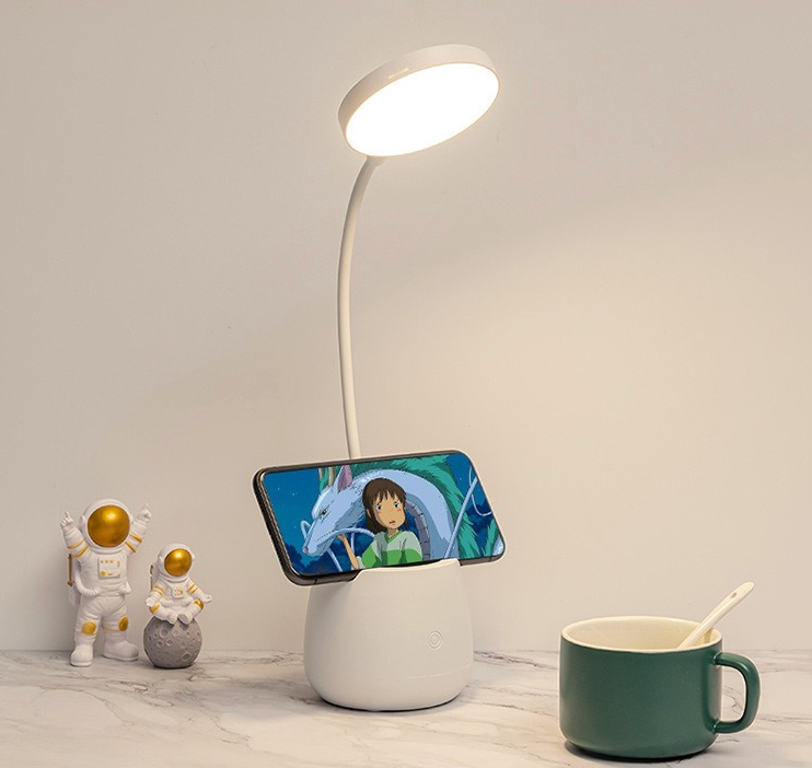 HaloLight Bordlamp Barn Veskaomkruka och Telefonhållare | Veska Vit