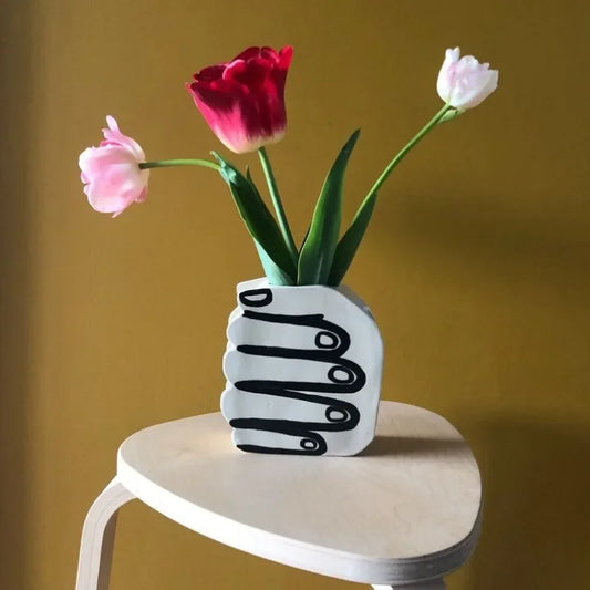 Hand Hållande Blommor Vasu | Veska Hand vas
