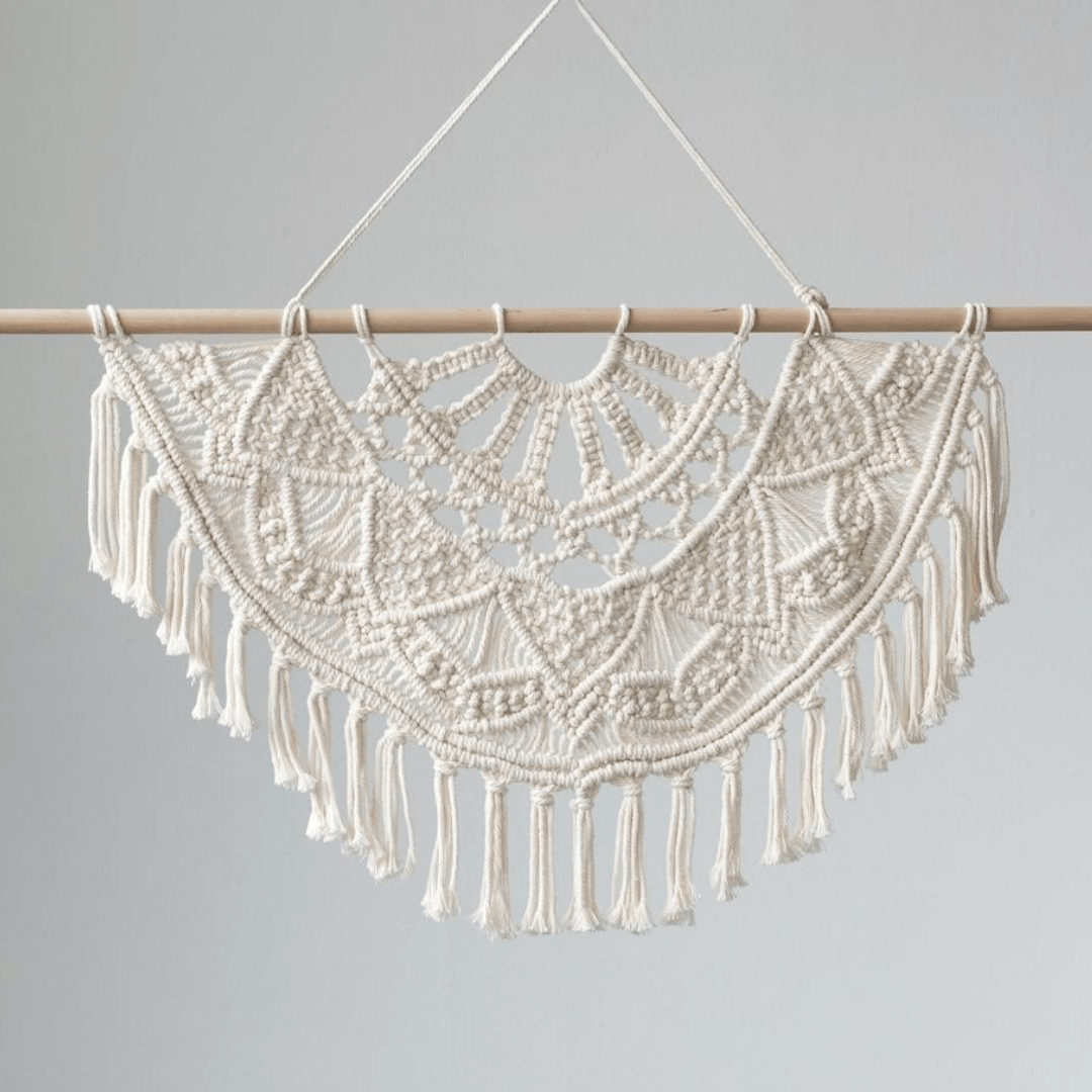 Handgjord Boho Stil Väggupphängning | Veska Trästicka