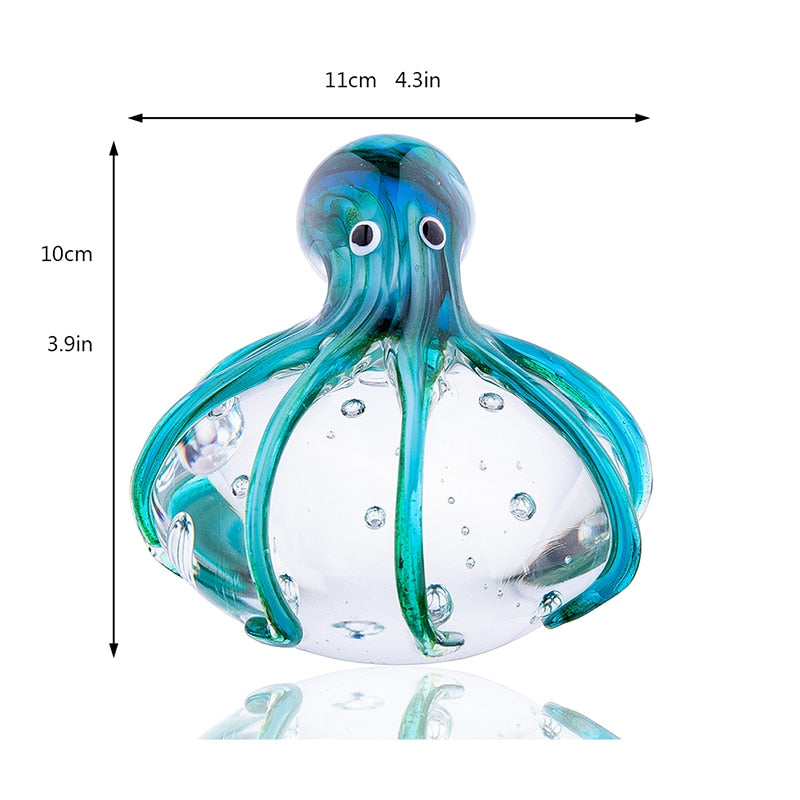 Handgjord Färgad Bläckfisk Glas Ornament | Veska