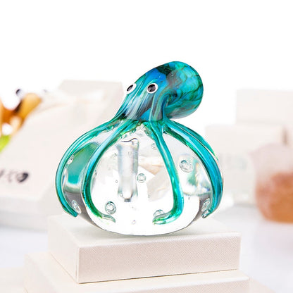 Handgjord Färgad Bläckfisk Glas Ornament | Veska