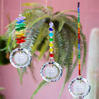 Handgjord Kristallglas Chakra Charm | Veska