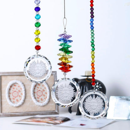 Handgjord Kristallglas Chakra Charm | Veska