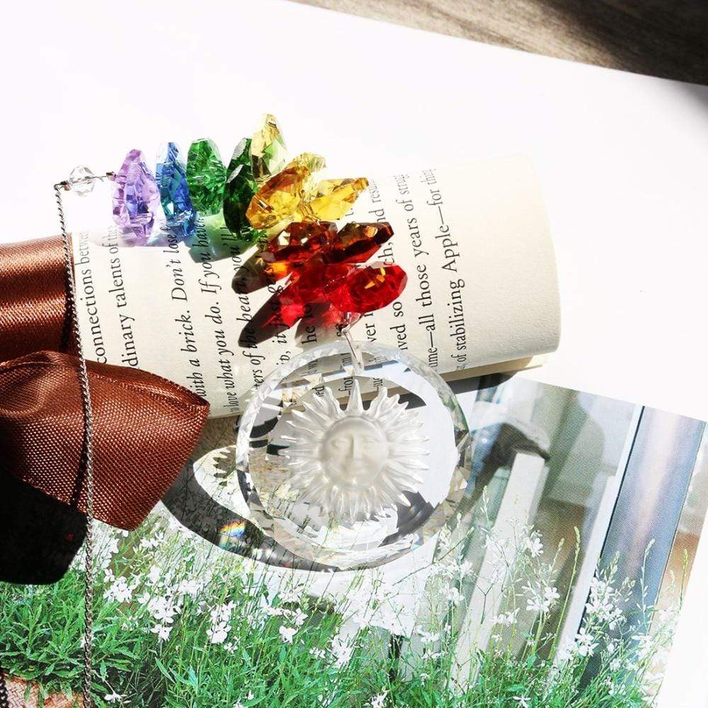Handgjord Kristallglas Chakra Charm | Veska