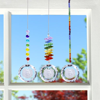 Handgjord Kristallglas Chakra Charm | Veska