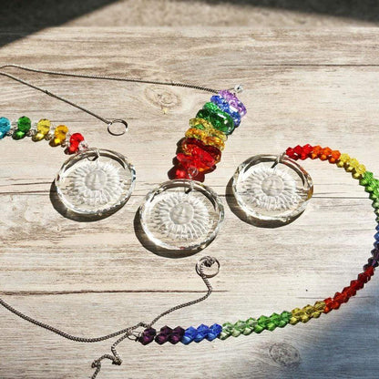 Handgjord Kristallglas Chakra Charm | Veska