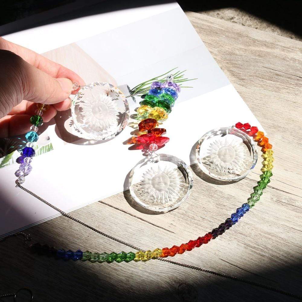 Handgjord Kristallglas Chakra Charm | Veska