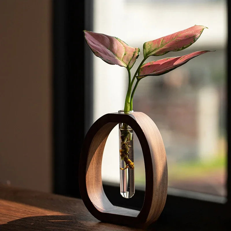 Handgjord träram med klart glasvas för minimalism | Veska