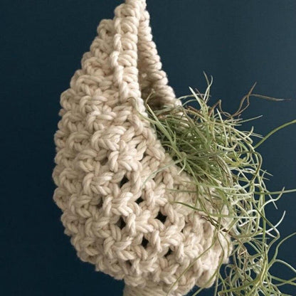Handgjord Vävd Hängande Blomkorg | Veska 20 cm 7,9"
