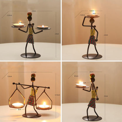 Handgjorda Figurer Metallljusstakar | Veska