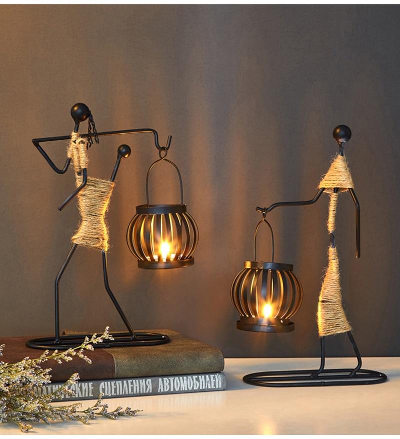 Handgjorda Figurer Metallljusstakar | Veska