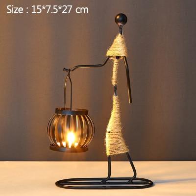 Handgjorda Figurer Metallljusstakar | Veska A