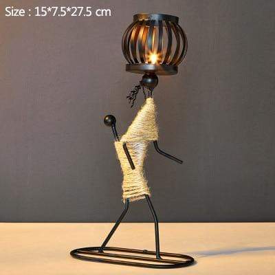 Handgjorda Figurer Metallljusstakar | Veska E