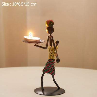 Handgjorda Figurer Metallljusstakar | Veska L