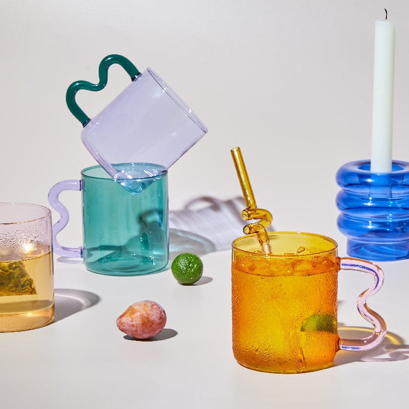 Handgjorda Vågiga Öra Glas Muggar | Veska