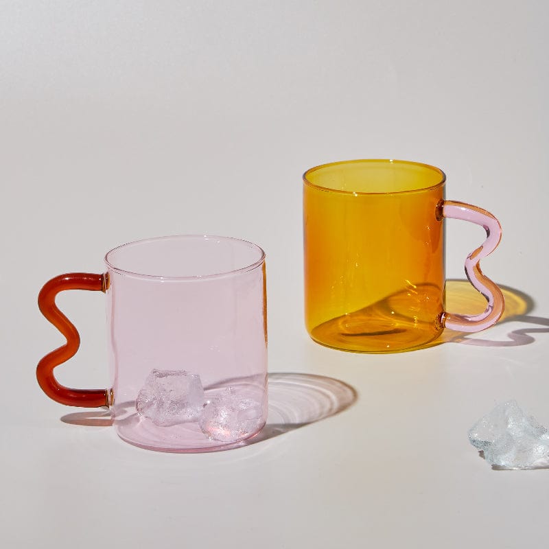 Handgjorda Vågiga Öra Glas Muggar | Veska
