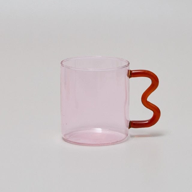 Handgjorda Vågiga Öra Glas Muggar | Veska Röd