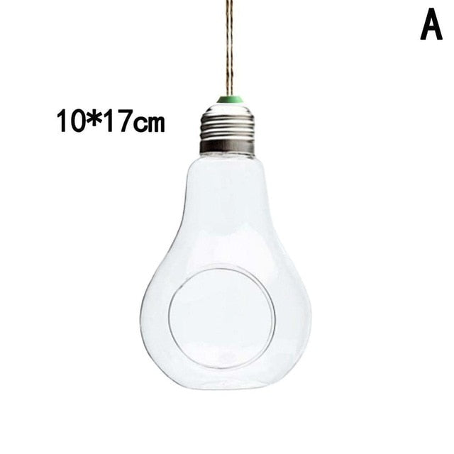 Hängande Glas Lampa Glödlampa Form Blomma Vatten Växt | Veska Standardtitel