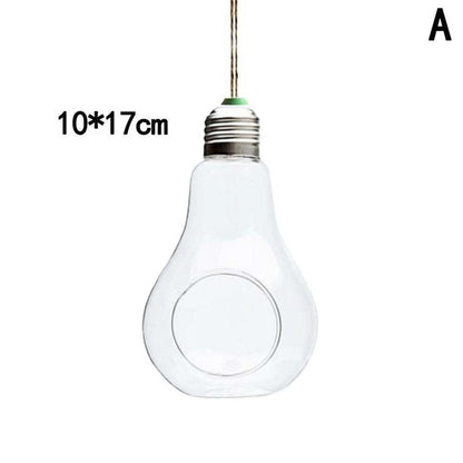 Hängande Glas Lampa Glödlampa Form Blomma Vatten Växt | Veska Standardtitel