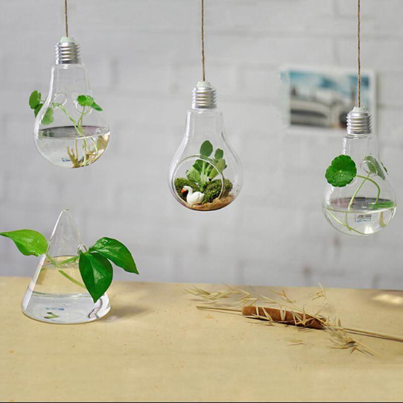 Hängande lampa glasvas | Veska ALL 3 AV DEM