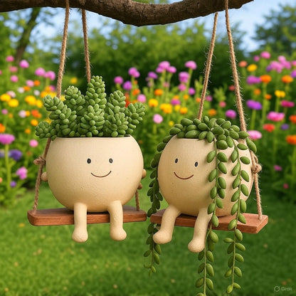 Happy Buddy Hängande Blomkruka | Veska