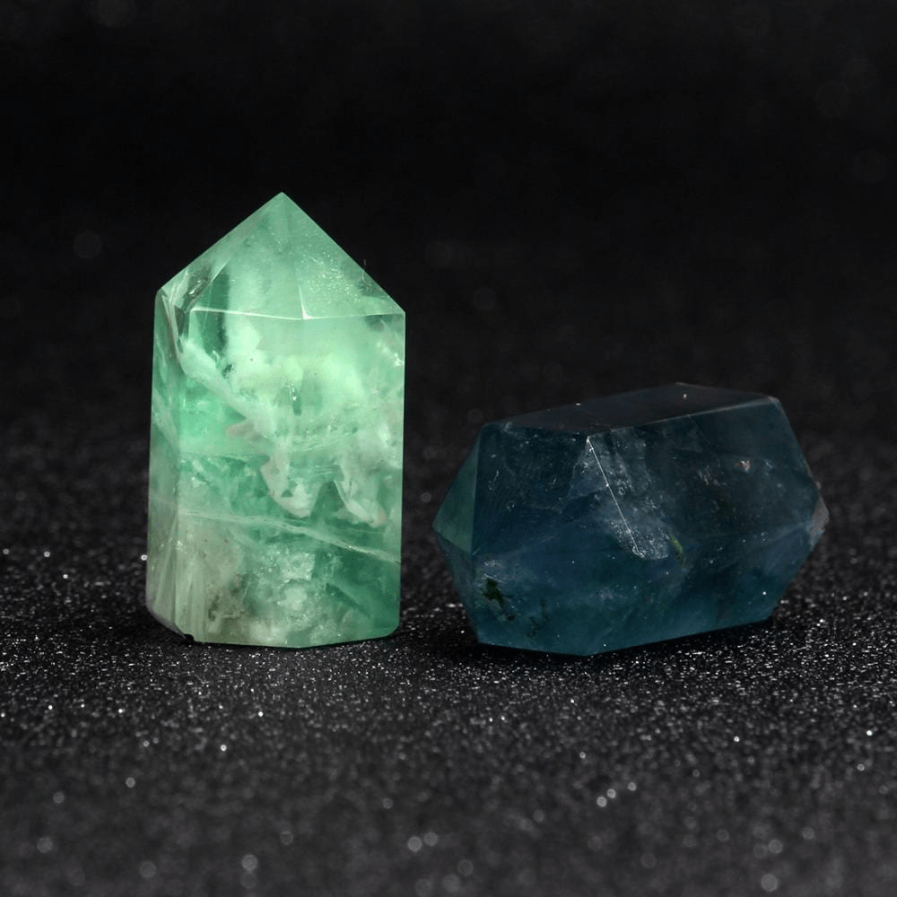 Healing Crystal Quartz Wands | Veska Grön Fluorit