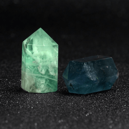 Healing Crystal Quartz Wands | Veska Grön Fluorit