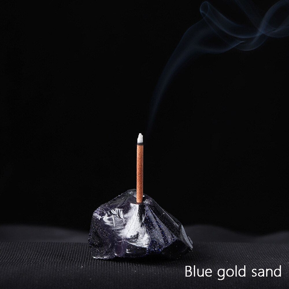 Healing Crystals Rökelsehållare | Veska Blå guld sand