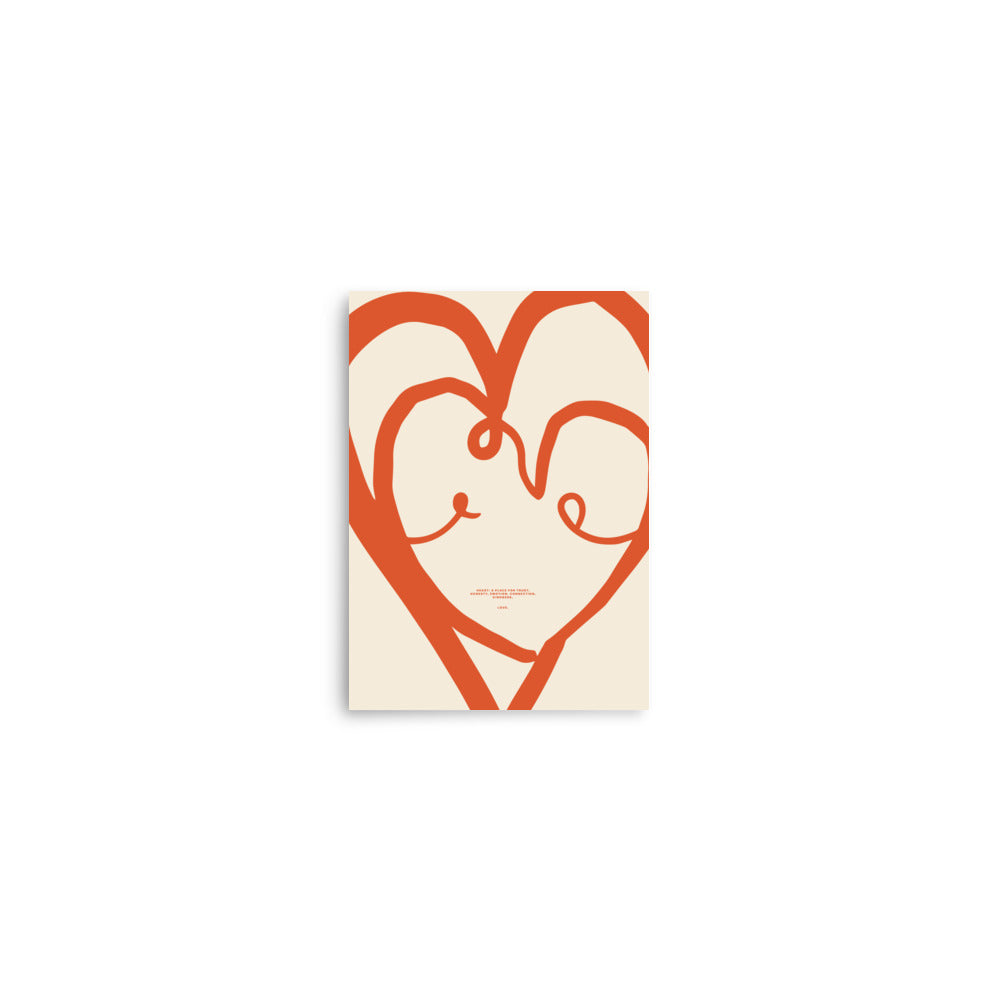 Heart, a place for trust | Veska 5″×7″