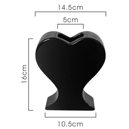Heart Vase | Veska Svart