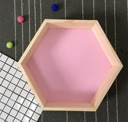 Hexagon Vägghylla | Veska Rosa