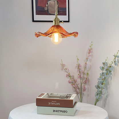 HIBISCUS FLOWER Lampa – Dekorativ LED-belysning | Veska Krystal brun D23cm*H12cm