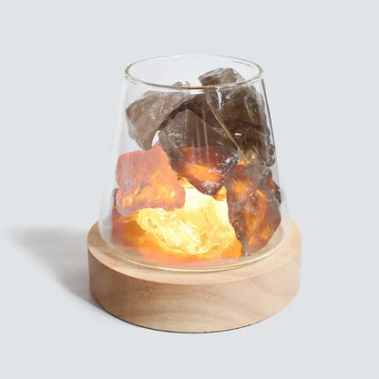 Himalaya Salt Lamp - Kristall Nattljus & Eterisk Oljediffusor | Veska