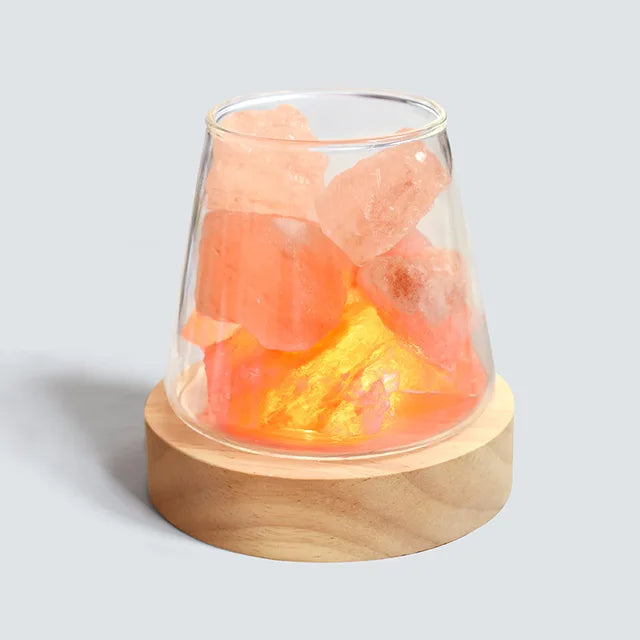 Himalaya Salt Lamp - Kristall Nattljus & Eterisk Oljediffusor | Veska
