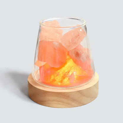 Himalaya Salt Lamp - Kristall Nattljus & Eterisk Oljediffusor | Veska