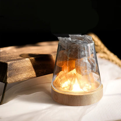 Himalaya Salt Lamp - Kristall Nattljus & Eterisk Oljediffusor | Veska