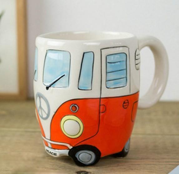 Hippie Bus Kaffekopp | Veska Orange