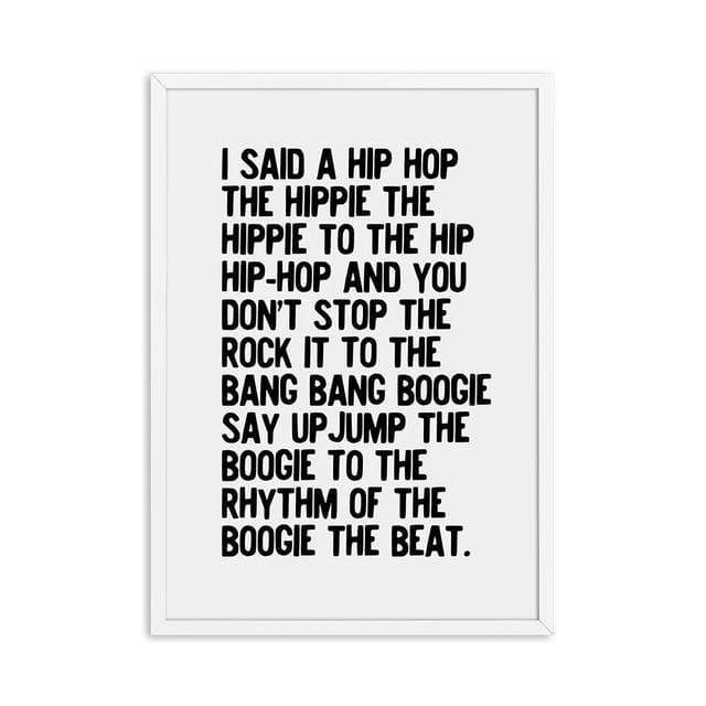Hippie Till Hip-Hop Väggposter | Veska Vit