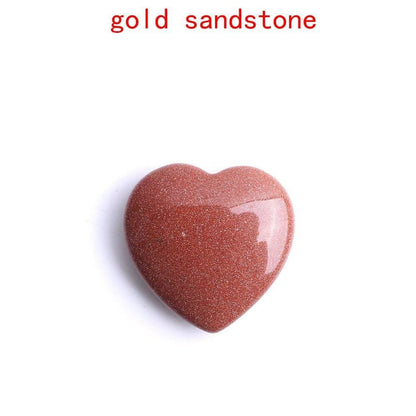 Hjärformade Kristaller Ädelstenar | Veska guld sandsten