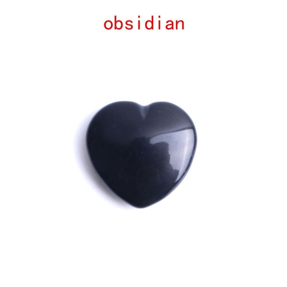 Hjärformade Kristaller Ädelstenar | Veska obsidian