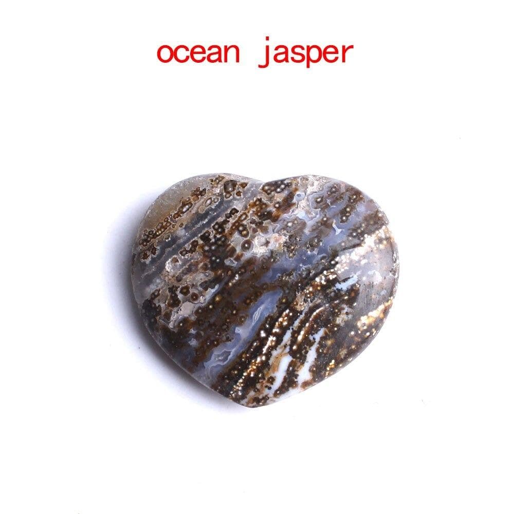 Hjärformade Kristaller Ädelstenar | Veska ocean jasper