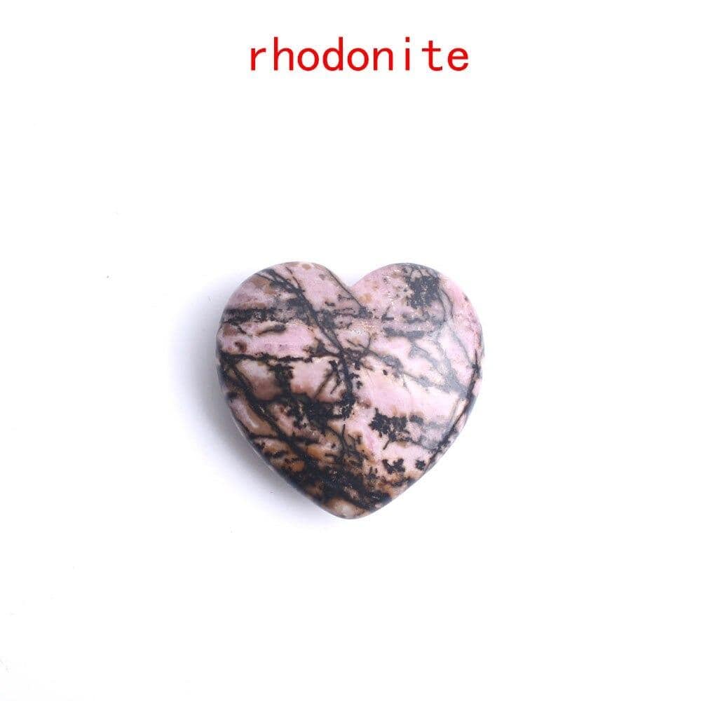 Hjärformade Kristaller Ädelstenar | Veska rhodonite