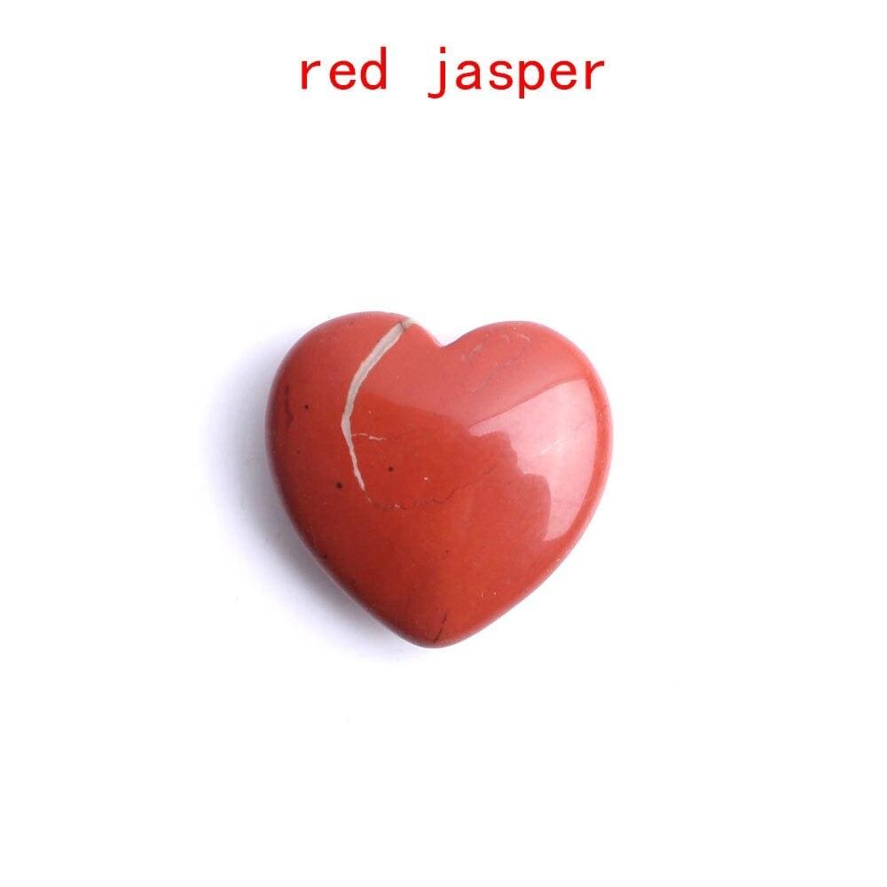 Hjärformade Kristaller Ädelstenar | Veska röd jaspis